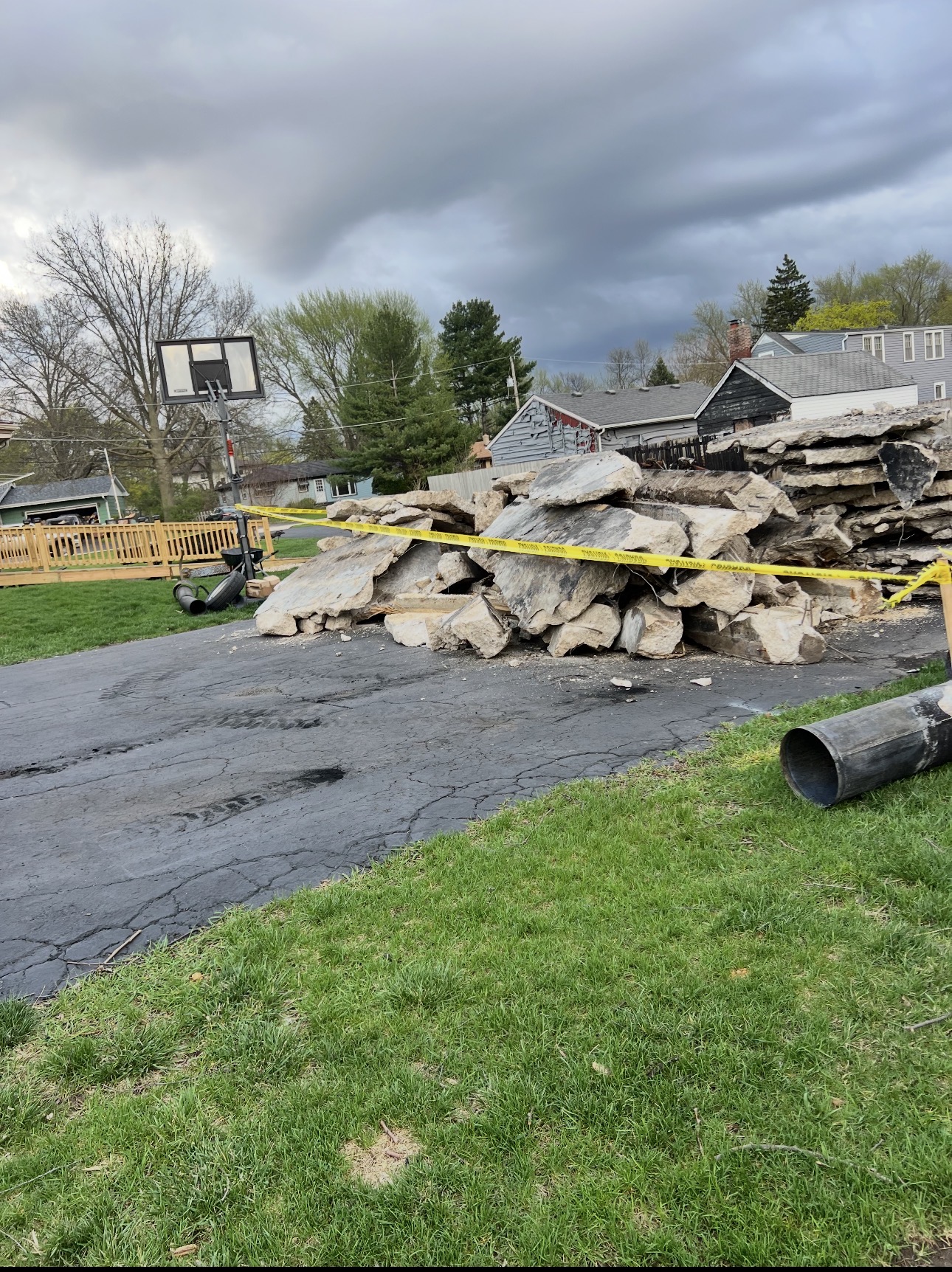 Junk removal services by J&E Concrete Services
