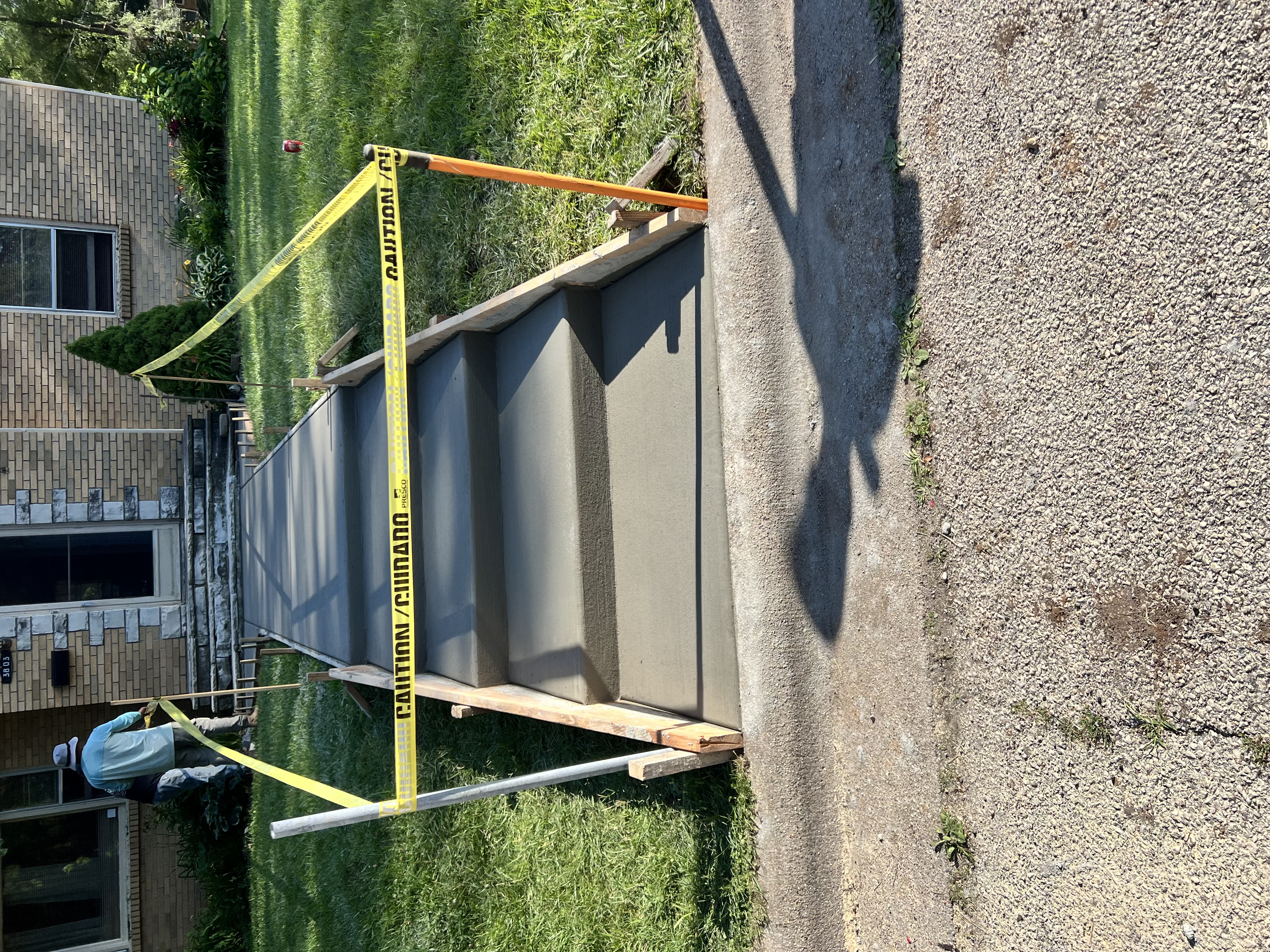 Concrete stairs completed by J&E Concrete Services