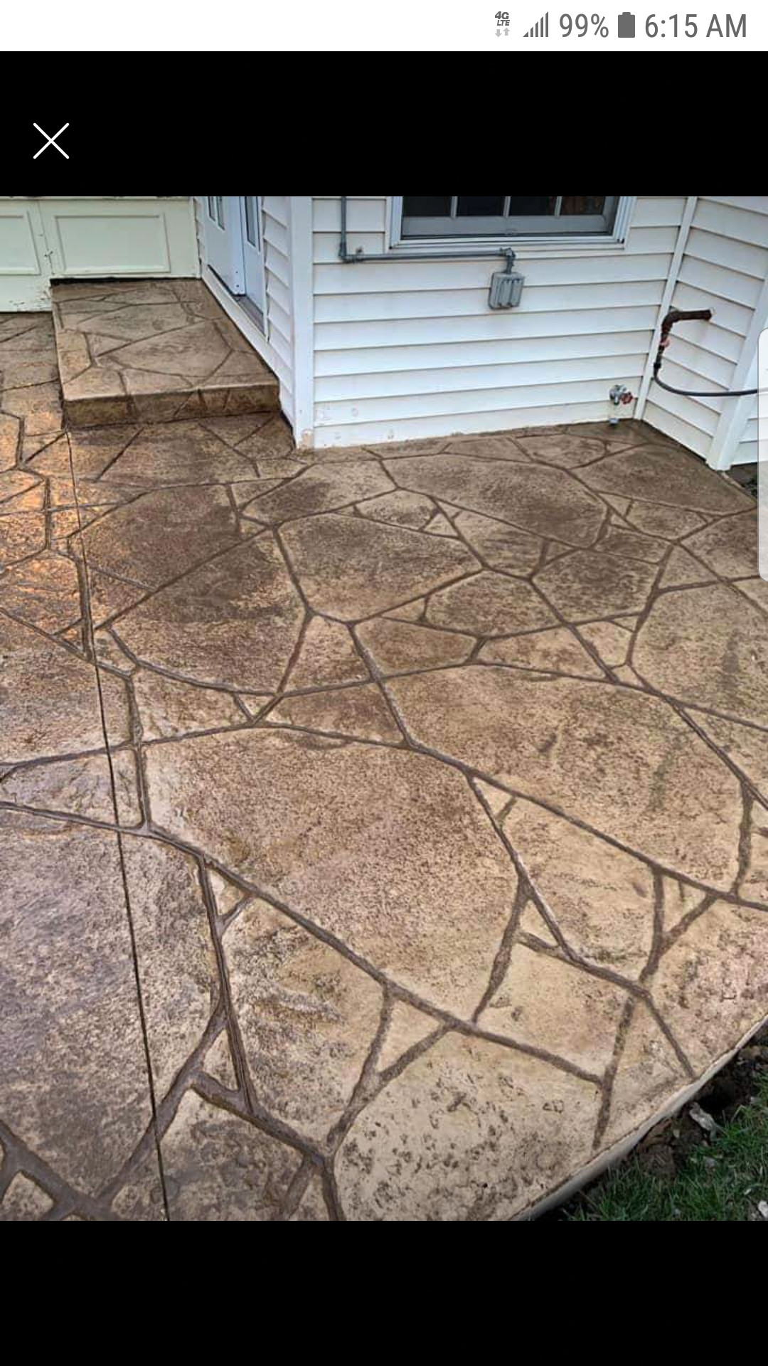 Stamped concrete project by J&E Concrete Services